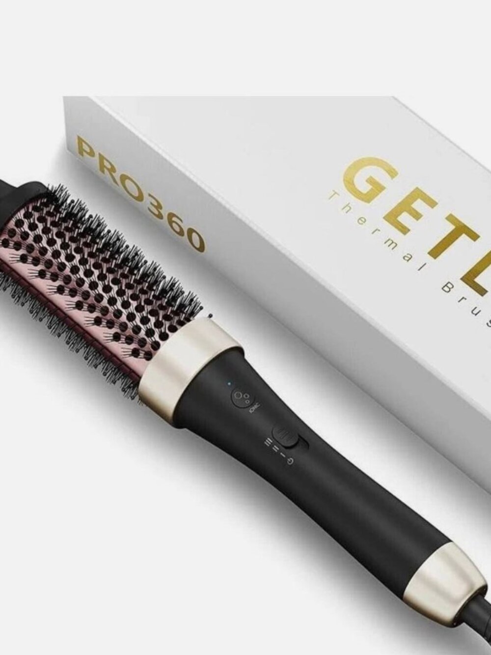 GETLL PRO360 Thermal Brush FS103 1.5 in Ceramic Ionic Heated Round Brush New